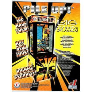 Pile Up Arcade Game Flyer 2006 Smart Industries Iowa Metal Cabinet